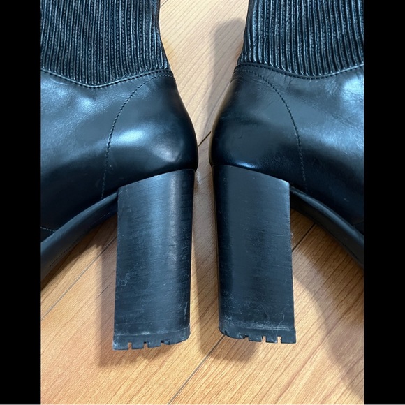 Gianvito Rossi Martis Black Leather Lace-up Platform Boots Size 39 - Picture 10 of 12